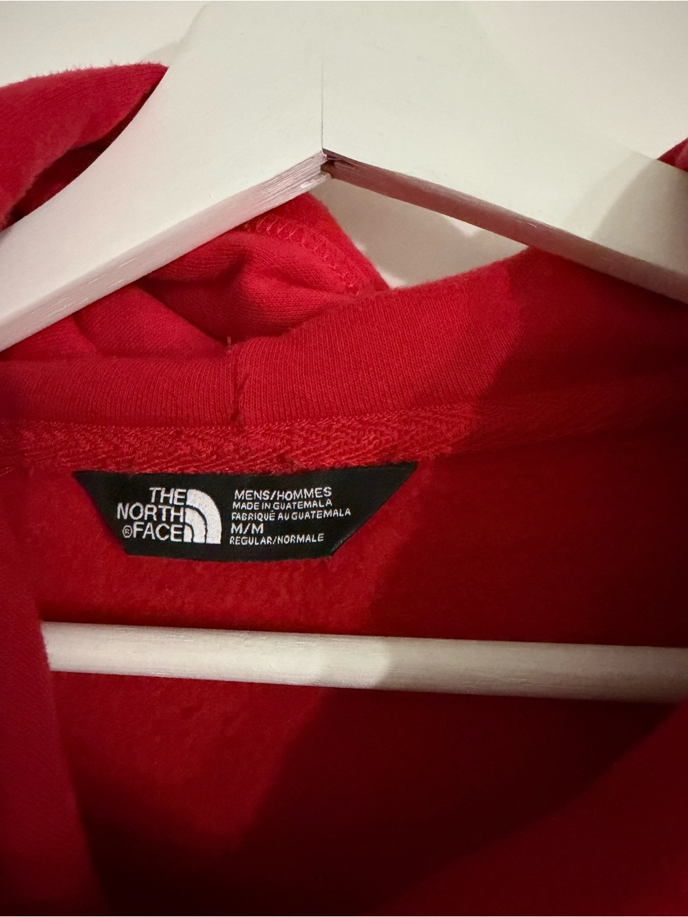 The North Face Red Crewneck Hoodie with Black Logo - Picture 2 of 3